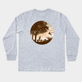 Chasing my dreams in the sky Kids Long Sleeve T-Shirt